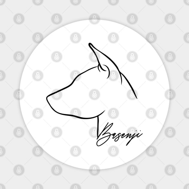 Proud Basenji profile dog lover Magnet by wilsigns